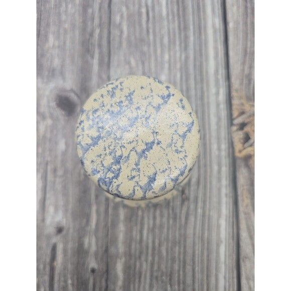 Vintage Small Crock with Apple & Spongware Pattern 3" - Picture 7 of 10